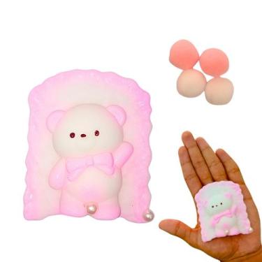 Imagem de Taba Squishy Ursinho Relaxante Apertar Rosa