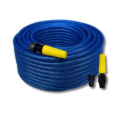 Imagem de MANGUEIRA DE JARDIM TRANÇADA AZUL 7/16 REAL (KIT COMPLETO) 10m à 50m Reforçada Trançada Antitorção (30)