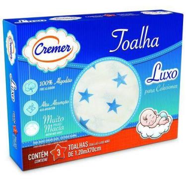 Imagem de Toalha Fralda Cremer Estampada Menino - Caixa c/3