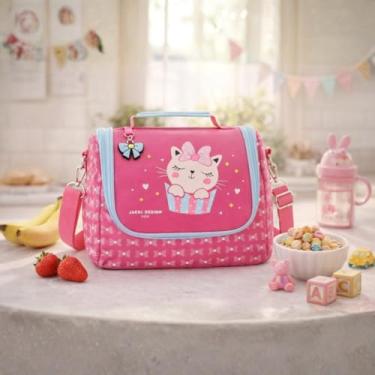 Imagem de Bolsa Térmica Infantil Lancheira Para Escolar Brincadeira Piquinique Volta as Aulas e Conserva Alimentos Primum (Pink Gatinha)