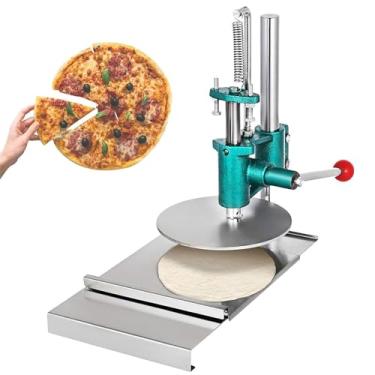 Imagem de Prensa de pizza doméstica de aço inoxidável, máquina de prensa manual de massa de massa, controle estável de extensão de alça de aço inoxidável, crosta de torta de moldador de pão de cobertura leve,