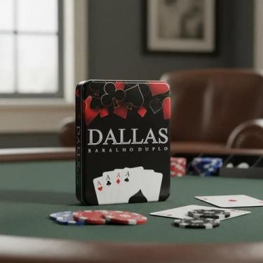 Imagem de Jogo Baralho Duplo Poker Profissional Plástico Resistente - Dallas