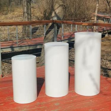 Imagem de Suportes de cilindro de festa - 3 peças/5 peças de exibição de pedestal redondo de metal para casamentos, eventos, mesas de sobremesa, decoração de arte, colunas elegantes para celebrações
