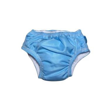 Imagem de Fralda de Banho Reutilizável para Piscina, Sunga de Natação Infantil Azul bebê (12 a 18 Meses)