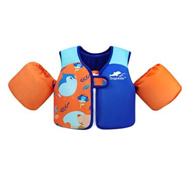 Imagem de Gogokids Colete de natação infantil, boias infantis de 15 a 29,9 kg, jaqueta de natação infantil confortável com asas aquáticas para meninos e meninas de 2, 3, 4, 5 e 6 anos, aprendem a nadar