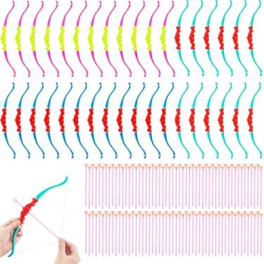 Imagem de Restroma Pacote com 12, pacote com 36, mini arco e flecha, brinquedo de tiro com arco e flecha, jogo de tiro com arco de plástico para meninos e meninas
