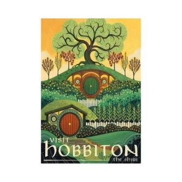 Imagem de Pôster Vintage Do Senhor Dos Anéis, Impressão Em Tela, Arte De Parede 