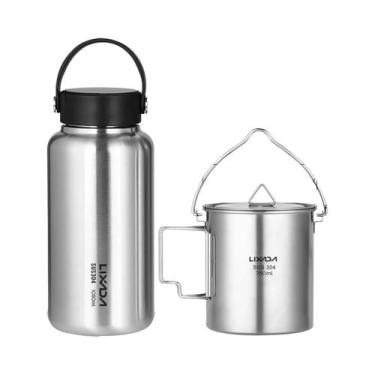 Imagem de Garrafa De Água Esportiva De Aço Inoxidável De 1050ml À Prova De Vazam