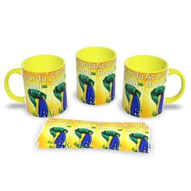 Imagem de Caneca de Porcelana "Acorda Brasil" - O Café do Patriota