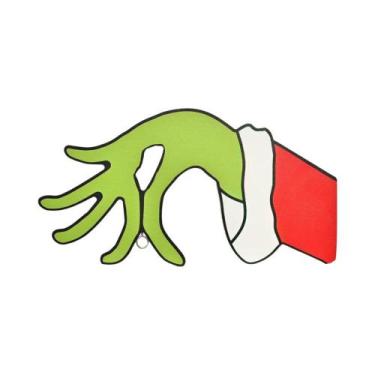 Imagem de Guirlanda De Natal Do Grinch Para Pendurar Na Porta Com Placa De Madei