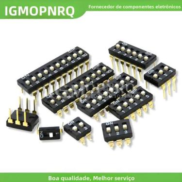 Imagem de Interruptor Deslizante Preto DIP SMD 1-10PIN Com Soquete Deslizante De