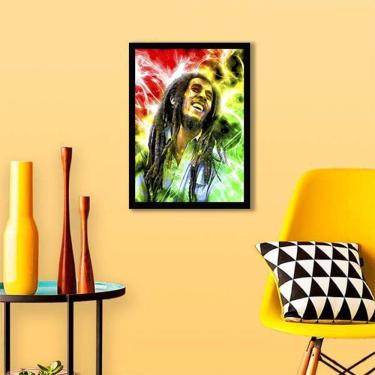 Imagem de Quadro Decorativo Bob Marley Colorido