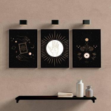 Imagem de Kit 3 Quadros Decorativos Místicos