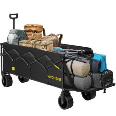 Imagem de Carrito Utilitario VIVOHOME Plegable de 122 cm y Alta Capacidad de 200