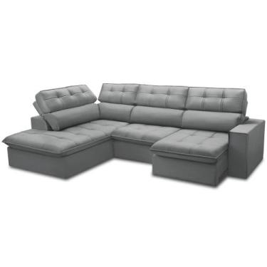 Imagem de Sofá 4 Lugares Retrátil Reclinável Chaise Esquerdo 288cm Solin F04 Vel