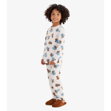 Imagem de Pijama em Meia Malha Rovi Kids Bege, 14, Bege