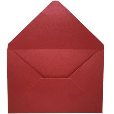 Imagem de Convite Luxo Papel Vermelho 10,5x15,5 Cm 100 Unidades - Arwetech