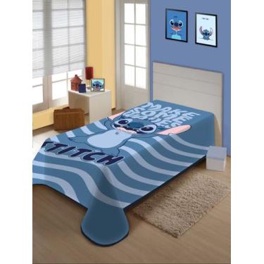 Imagem de Cobertor Solteiro Stitch Raschel Plus 1.50x2.00m Jolitex Infantil Orig