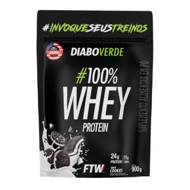 Imagem de 100 Whey Protein Refil 900g Diabo Verde FTW, Cookies