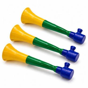 Imagem de Kit 3 Cornetas Médias Torcedor Brasil Líder