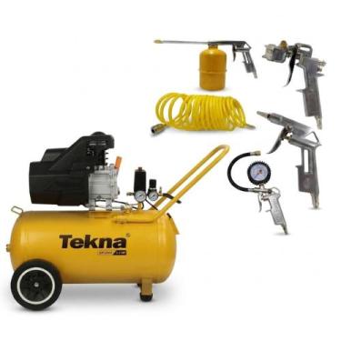 Imagem de Kit Compressor de Ar Tekna 43L 8 PCM 2,5HP 127V com Kit de Acessórios 