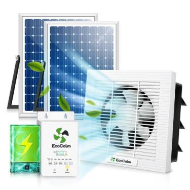 Imagem de Ventilador Solar ecoCalm 20 cm com Bateria e Termostato