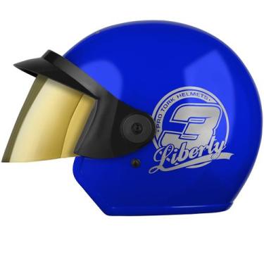 Imagem de Capacete aberto pro tork liberty 3 solid, AZUL, 56