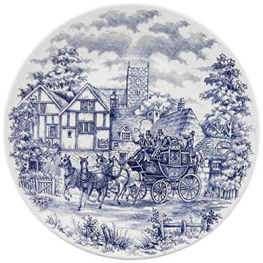 Imagem de Conjunto com 6 Pratos Raso Biona Cena Inglesa Branco/Azul