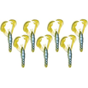 Imagem de Strike King Iscas RGCRW-850 Rage Tail Craw Soft Lure, 10 cm de comprimento do corpo, suco da lua, pacote com 7