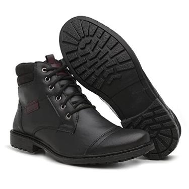 Imagem de COTURNO MASCULINO BOTA CANO CURTO BOTINA CASUAL (43, PRETO)