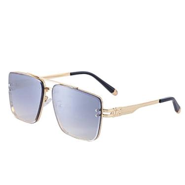 Imagem de Óculos de sol sem aro masculino vintage quadrado moda óculos de sol sem moldura para mulheres óculos de sol uv400,6, china