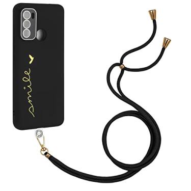 Imagem de Capa de telefone compatível com Motorola Moto E20 G60 ultrafina de silicone macio anti-riscos película de telefone bronzeamento compatível com Motorola Moto E 20 G 60 (preto, Moto G60)