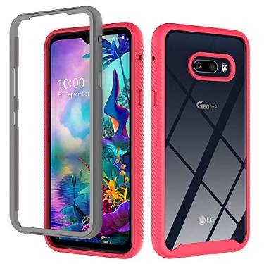 Imagem de Capa de telefone para LG V50S céu estrelado proteção total híbrida à prova de choque amortecimento resistente a arranhões capa de telefone transparente para LG V 50 S (rosa, LG V50S)