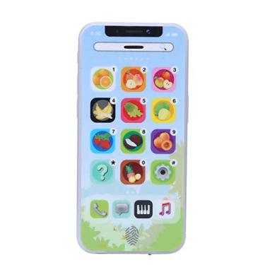 Imagem de Brinquedo para celular, música leve, simulado, celular, música educacional, celular, celular, bilíngue, smartphone para crianças(Blue)