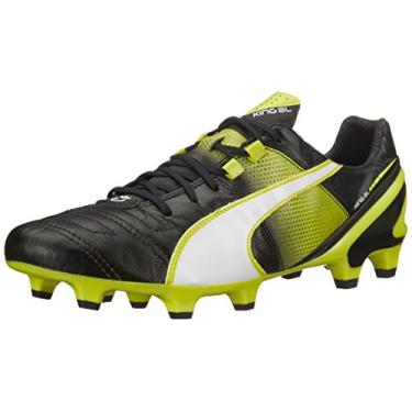 Imagem de PUMA Tênis de futebol masculino King II SL Firm Ground, Preto/branco/mola de enxofre, 8