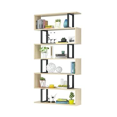 Imagem de KIZQYN Estante de livros prateleira simples moderna combinação livre divisória de sala de estar piso pequeno rack de armazenamento prateleira de exibição estante