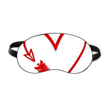 Imagem de Design vermelho Arrow Heart Ilustration Sleep Eye Shield Soft Night Vlindfold Shade Cover
