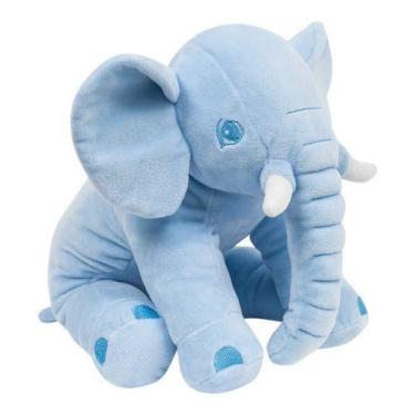 Imagem de Elefante Meu Elefantinho Pelúcia Azul 30cm Buba