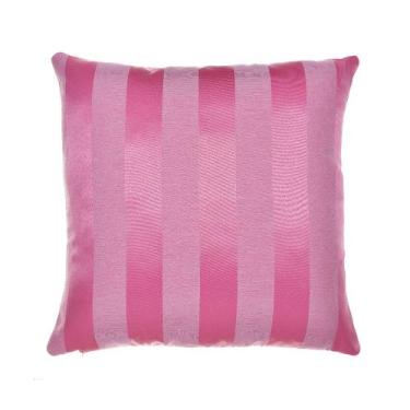 Imagem de Capa Para Almofada Em Tecido Jacquard Rosa Pink Chiclete Listrado Trad