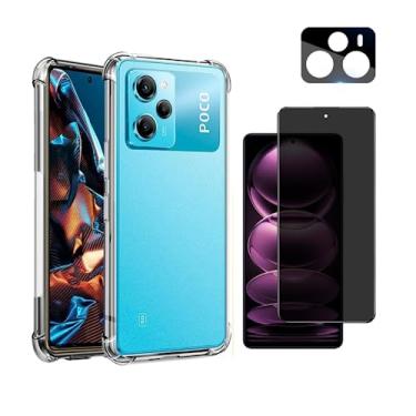 Imagem de Capa + Película 3d Privacidade + Lente Câmera Para Xiaomi Poco X5 Pro