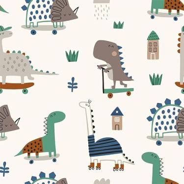 Imagem de Leliz Papers, Papel De Parede Adesivo Infantil Dinossauros Divertidos 10m