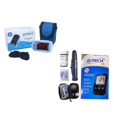 Imagem de Kit Medidor De Glicose Gtech Lite C/Oximetro Digital G-tech