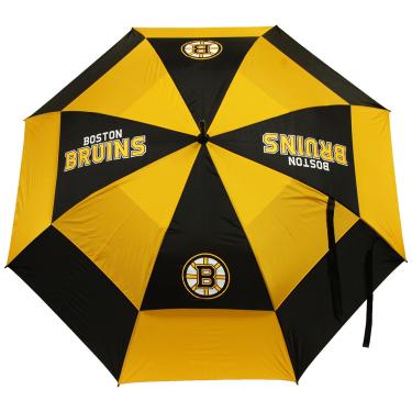 Imagem de Team Golf NHL Boston Bruins Guarda-chuva de golfe de 157,5 cm com bainha protetora, design de proteção contra vento, botão de abertura automática