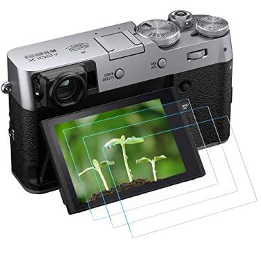 Imagem de Película protetora de tela compatível com câmera Fujifilm X-T4/X100V (pacote com 3), vidro temperado antiarranhões FANZR de 0,3 mm de dureza 9H