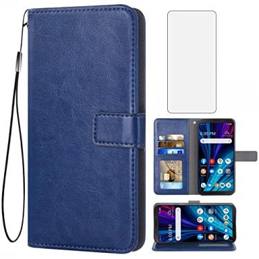 Imagem de Compatível com Alcatel TCL A3X A600DL capa carteira de vidro temperado protetor de tela de couro flip capa suporte suporte acessórios celulares capas de telefone para TCLA3X TLC AX3 600DL 15.2 cm