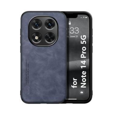 Imagem de Kepuch Silklike Capa para Redmi Note 14 Pro 5G - Case Placa de Metal Embutida - Azul