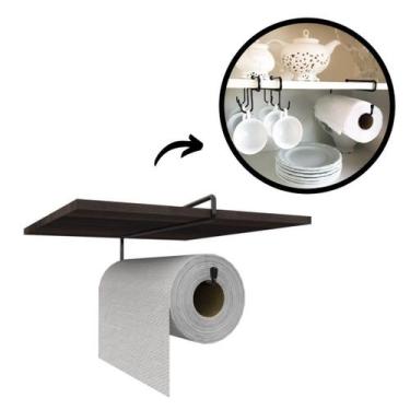 Imagem de Suporte Porta Papel Toalha Armário Prateleira Cozinha - Shop Mais Pets