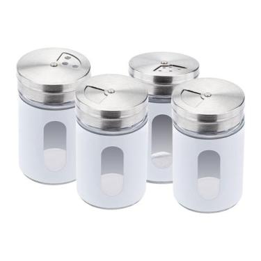 Imagem de Kit Quatro Porta Condimento e Saleiro Branco Weck