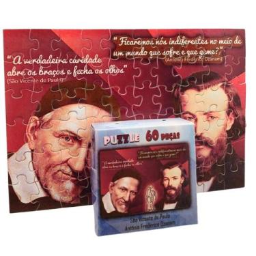 Imagem de Quebra-Cabeça De 60 Peças São Vicente E Frederico Ozanam - Reidopendri