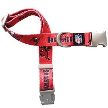 Imagem de Littlearth Coleira Premium NFL Tampa Bay Buccaneers | Coleira Durável para Animais de Estimação, Grande, Vermelha